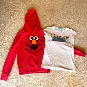 Sesame Street hoodie and tee kids